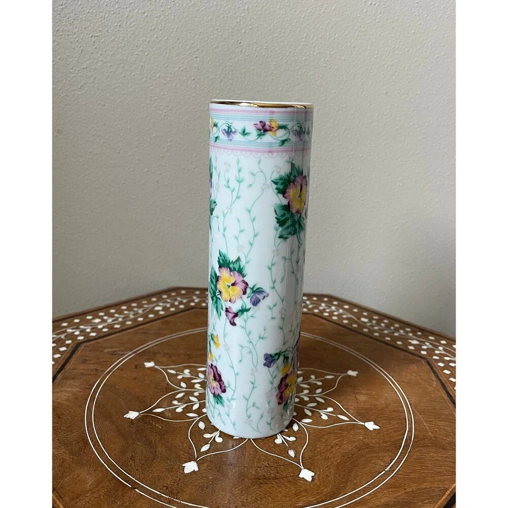 Vintage Otagiri Oval ‘Pansy’ Vase